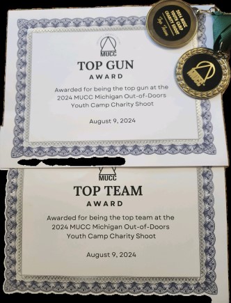 awards earned by the shotgun club at the MUCC shoot