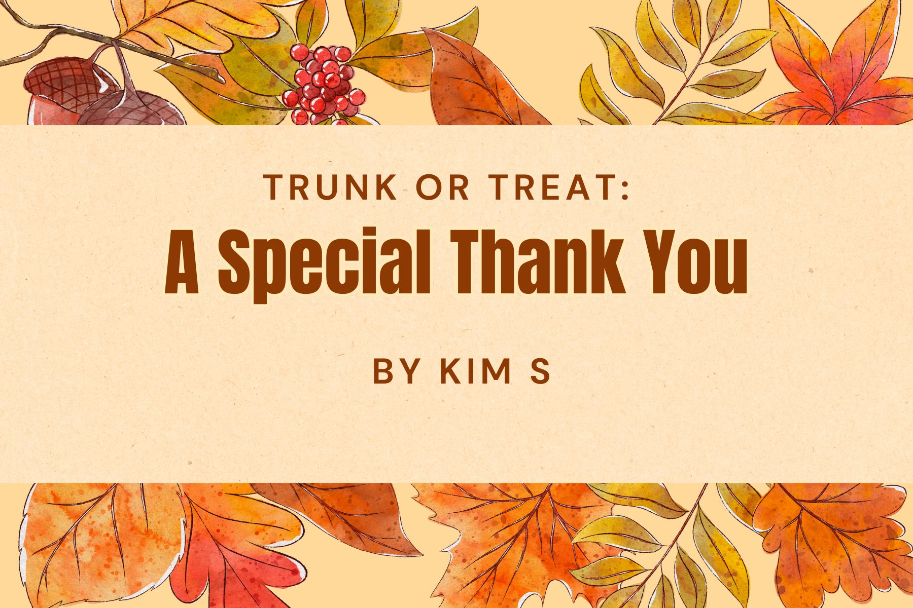 Trunk or Treat Thank You