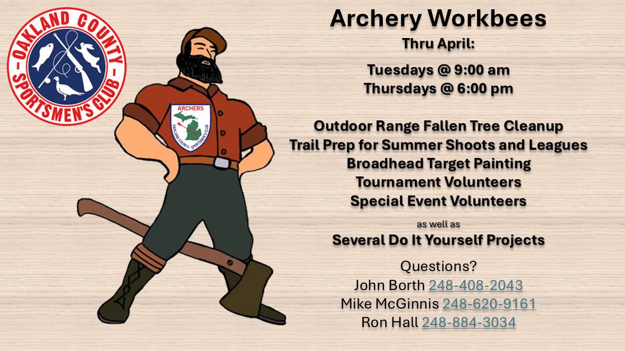 Archery April Workbees