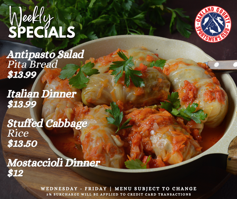 May 20 - OCSC Weekly Specials
