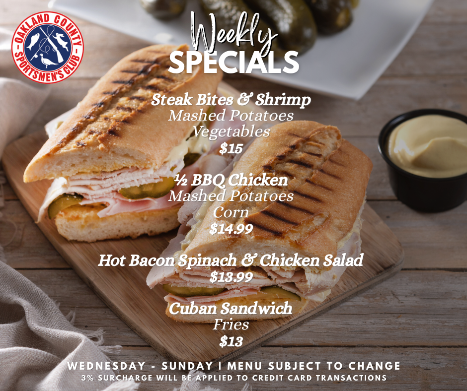 May 6 weekly specials