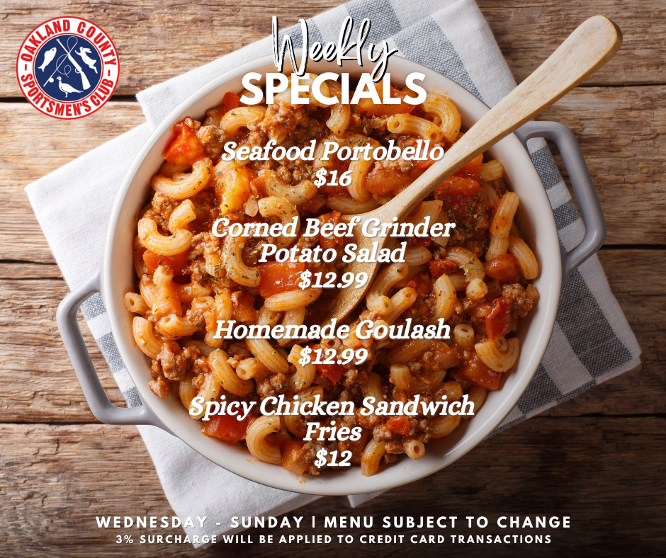 ocsc bar and kitchen weekly special