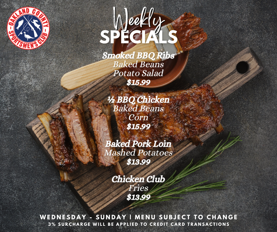 Weekly Specials at OCSC