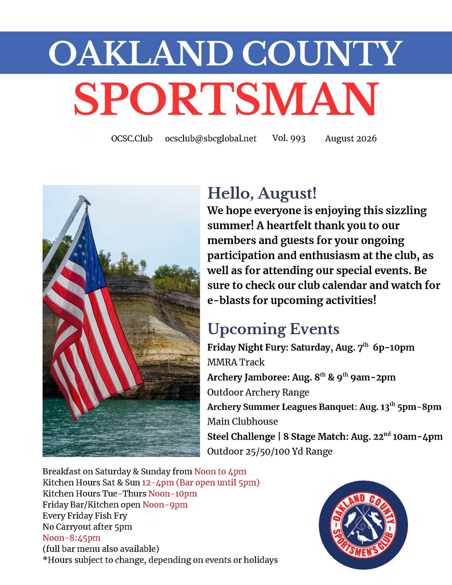 front page of sportsman magazine - august 2026