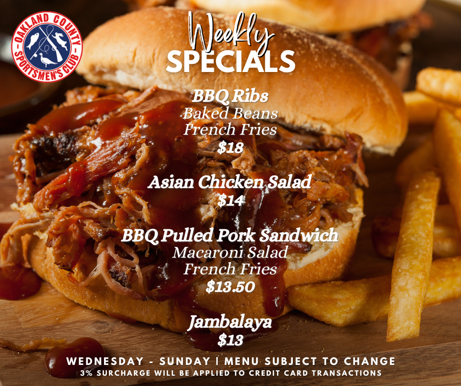 Weekly Specials at OCSC