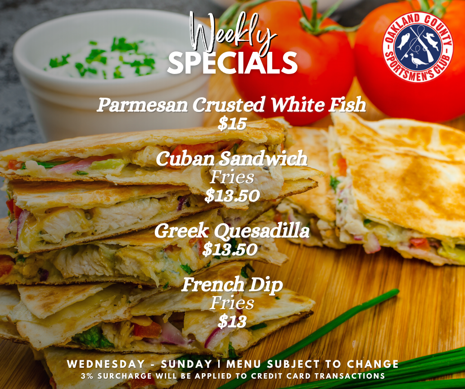 OCSC Weekly Specials October 7th